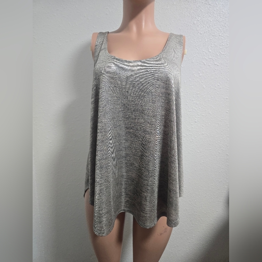 h.i.p. Metallic Silver Tank Top